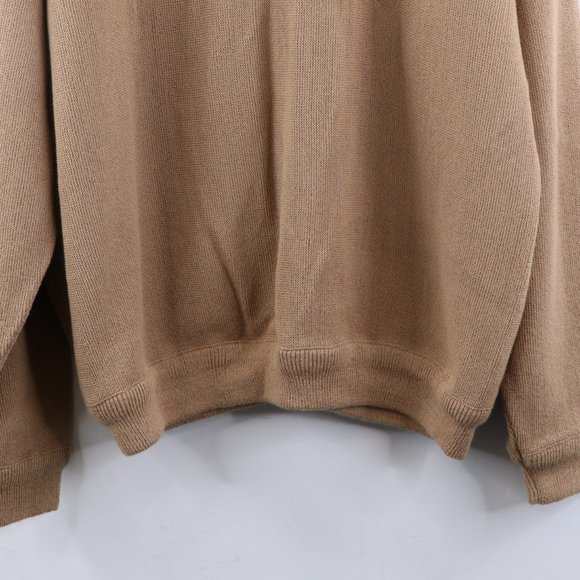 Vintage Acrylic Knit Button Cardigan Sweater Tan - Picture 7 of 7